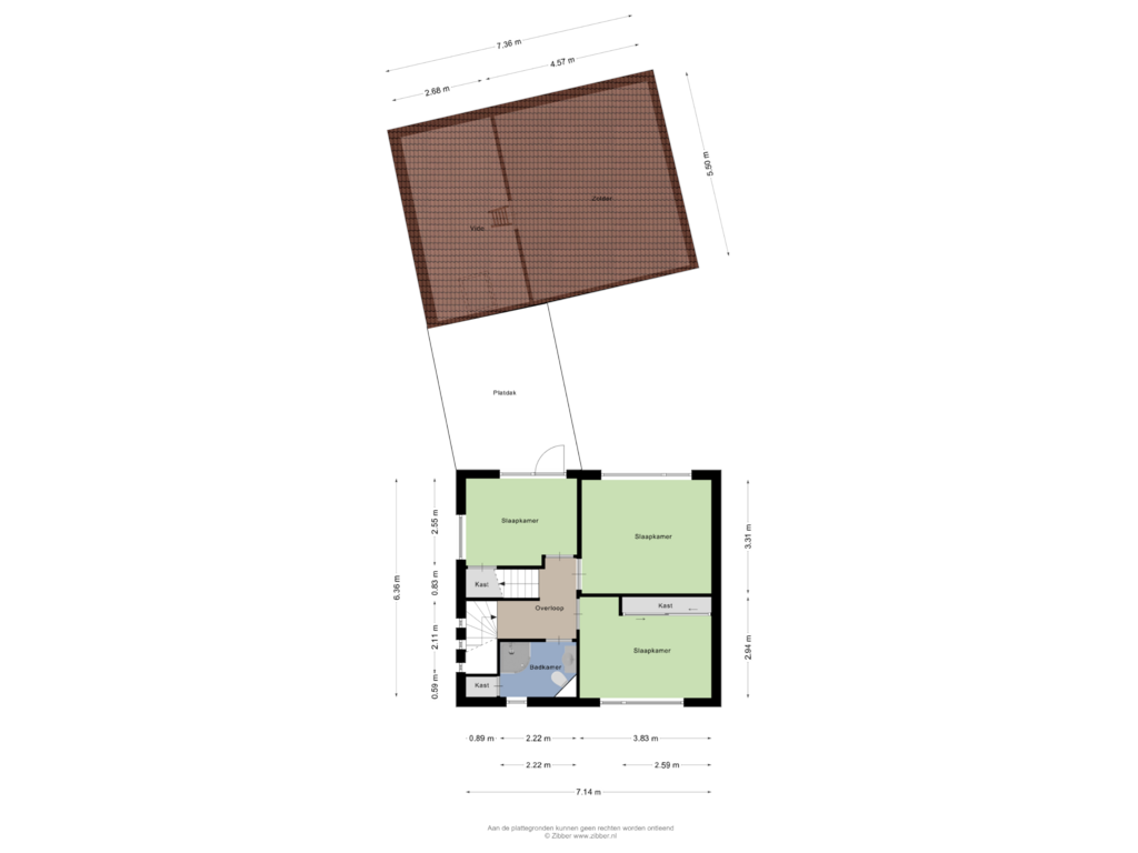 Bekijk plattegrond van Eerste Verdieping van Zwanensingel 1