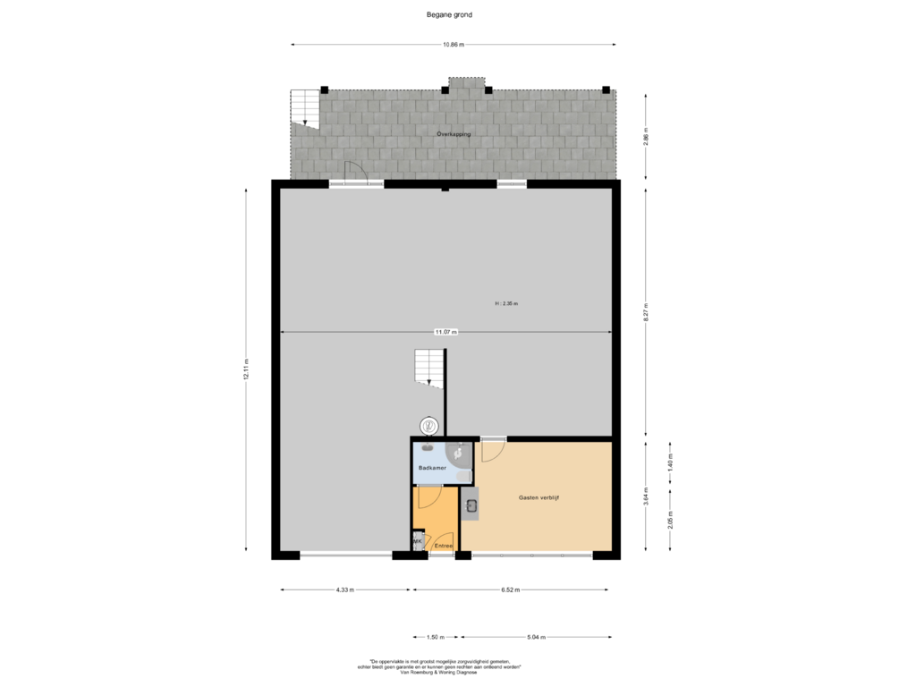 View floorplan of Begane grond of Hofland 22