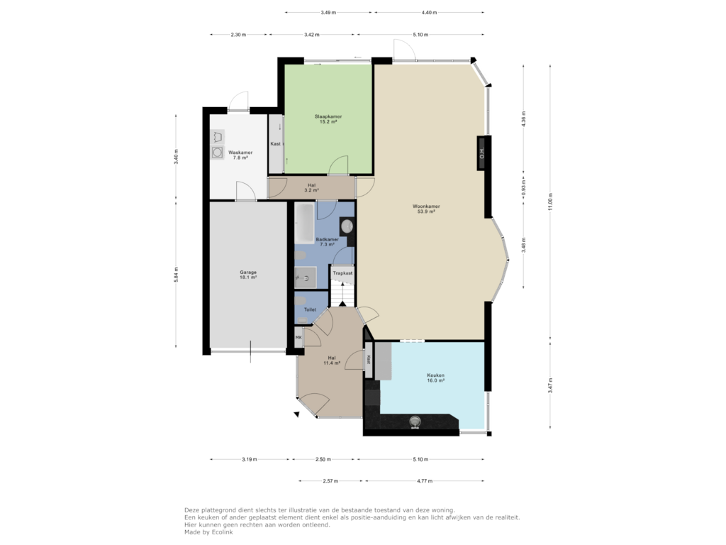 Bekijk plattegrond van Begane grond van Gropiusstraat 9