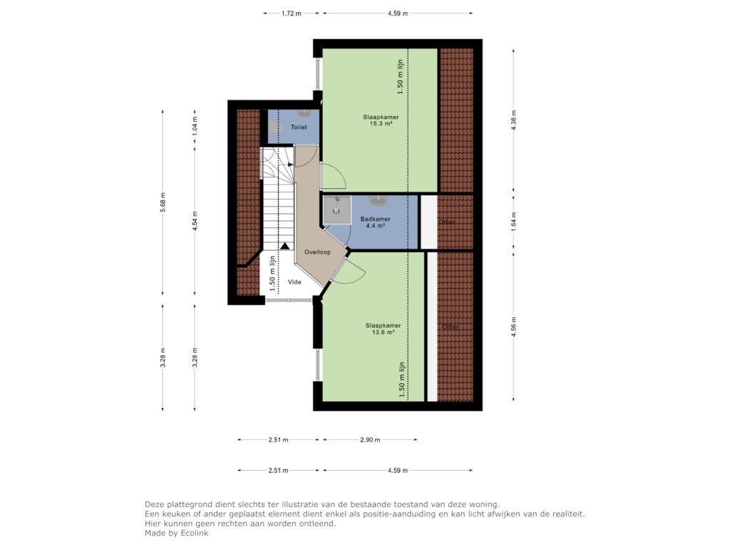 Bekijk plattegrond van 1e verdieping van Gropiusstraat 9