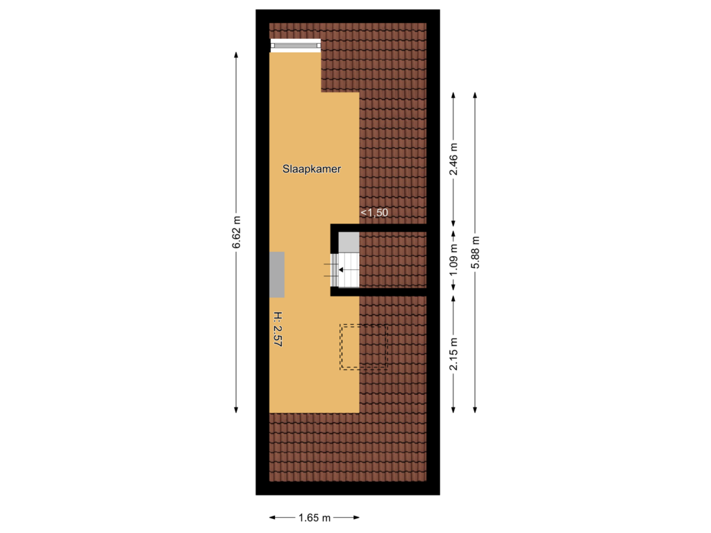 View floorplan of Tweede verdieping of Molenveenweg 11