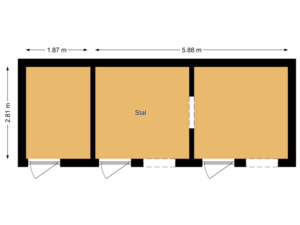 View floorplan of Stal of Molenveenweg 11