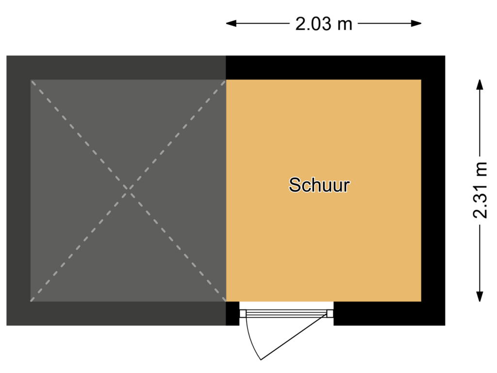 View floorplan of Schuur 2 of Molenveenweg 11