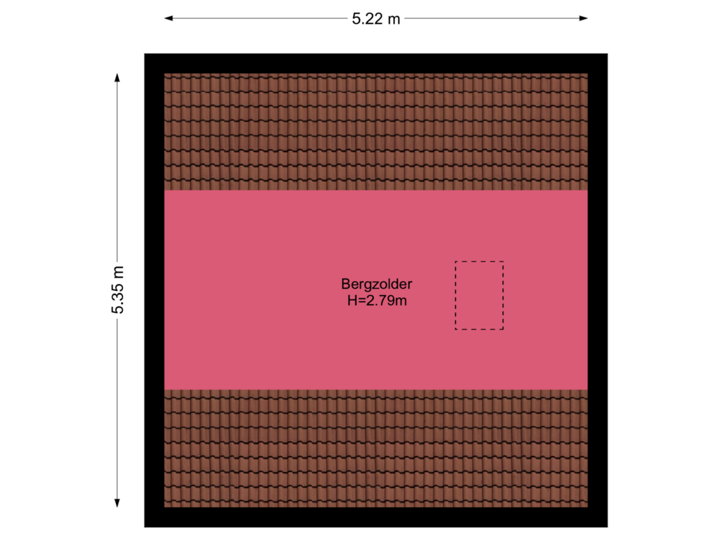 View floorplan of Bergzolder of Opsterland 130