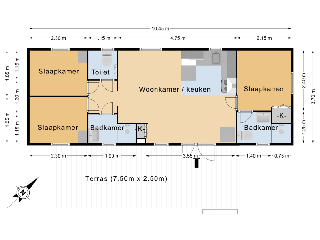 Bekijk plattegrond van Begane grond van Simonsgat 63