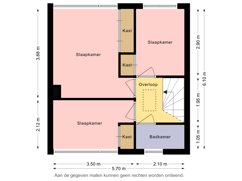 View floorplan of 1e verdieping of de Haar 1