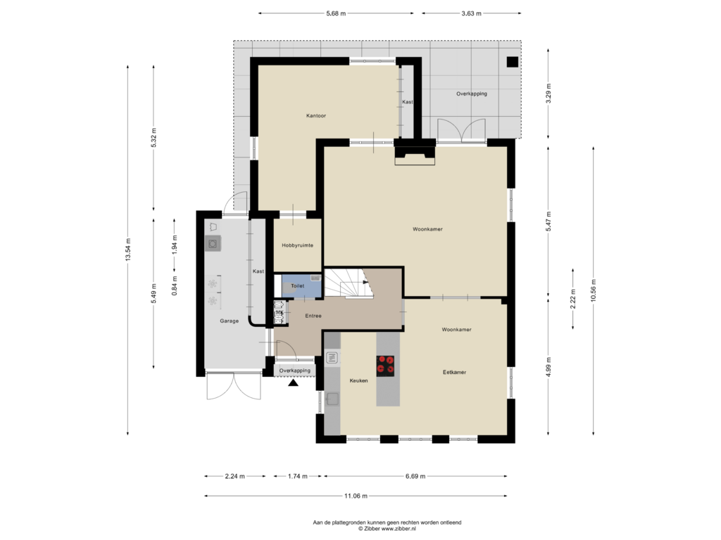 Bekijk plattegrond van Begane Grond van Bernagie 21