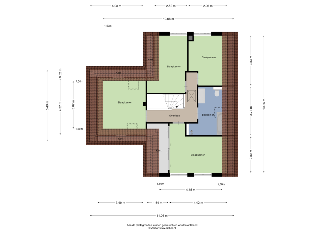 Bekijk plattegrond van Eerste Verdieping van Bernagie 21