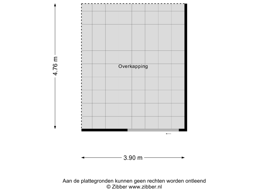 Bekijk plattegrond van Overkapping van Bernagie 21