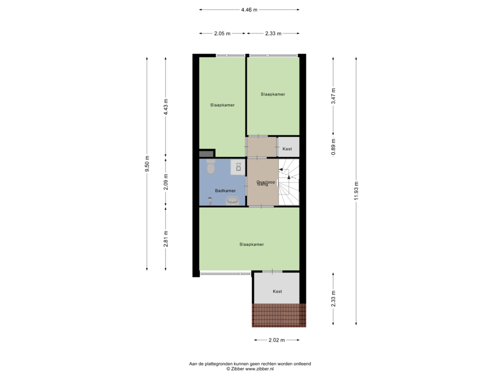 Bekijk plattegrond van Eerste verdieping van Van Zuijlenstraat 13