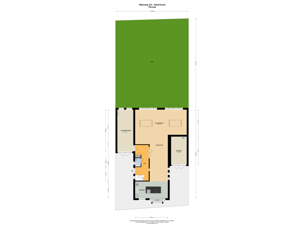 View floorplan of PERCEEL of Rijksweg 333