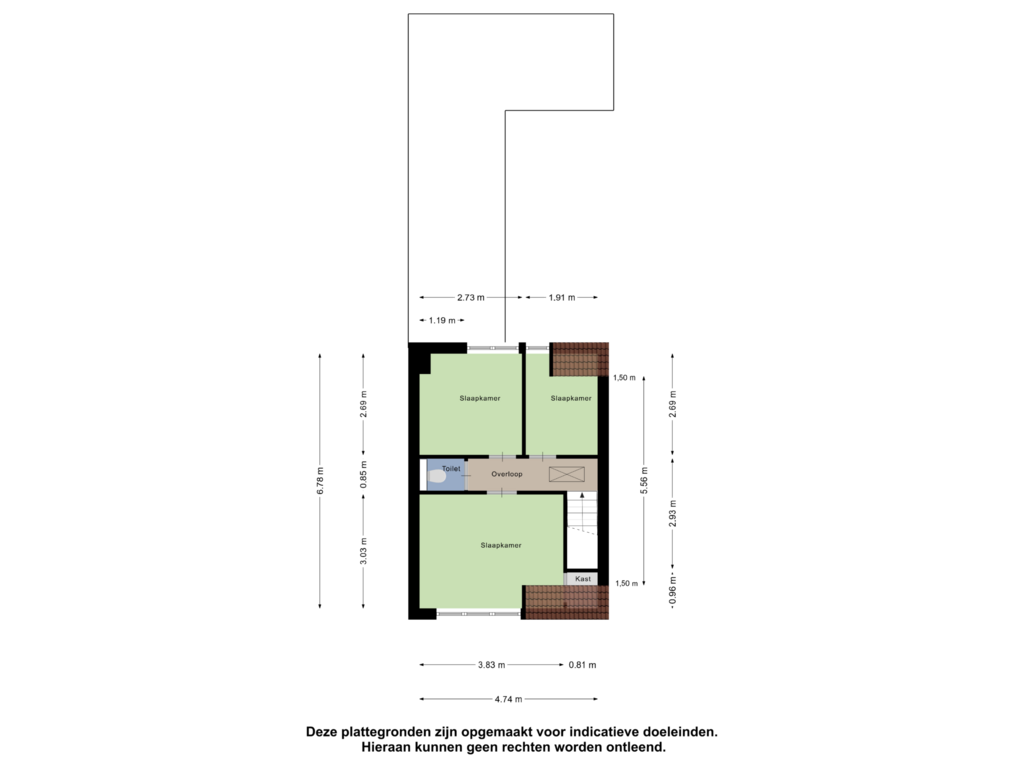 View floorplan of Eerste Verdieping of Julianastraat 5