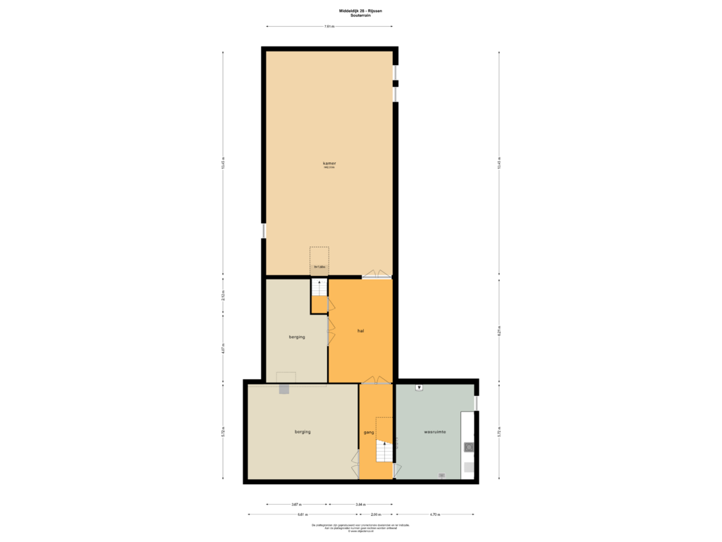 Bekijk plattegrond van SOUTERRAIN van Middeldijk 28