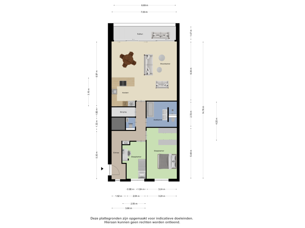 Bekijk plattegrond van Appartement van Zuid Willemsvaart 124-F