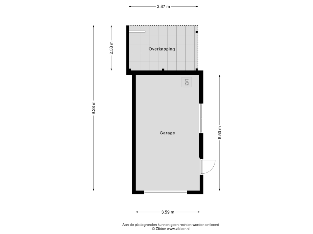 View floorplan of Garage of Le Bron de Vexelastraat 37