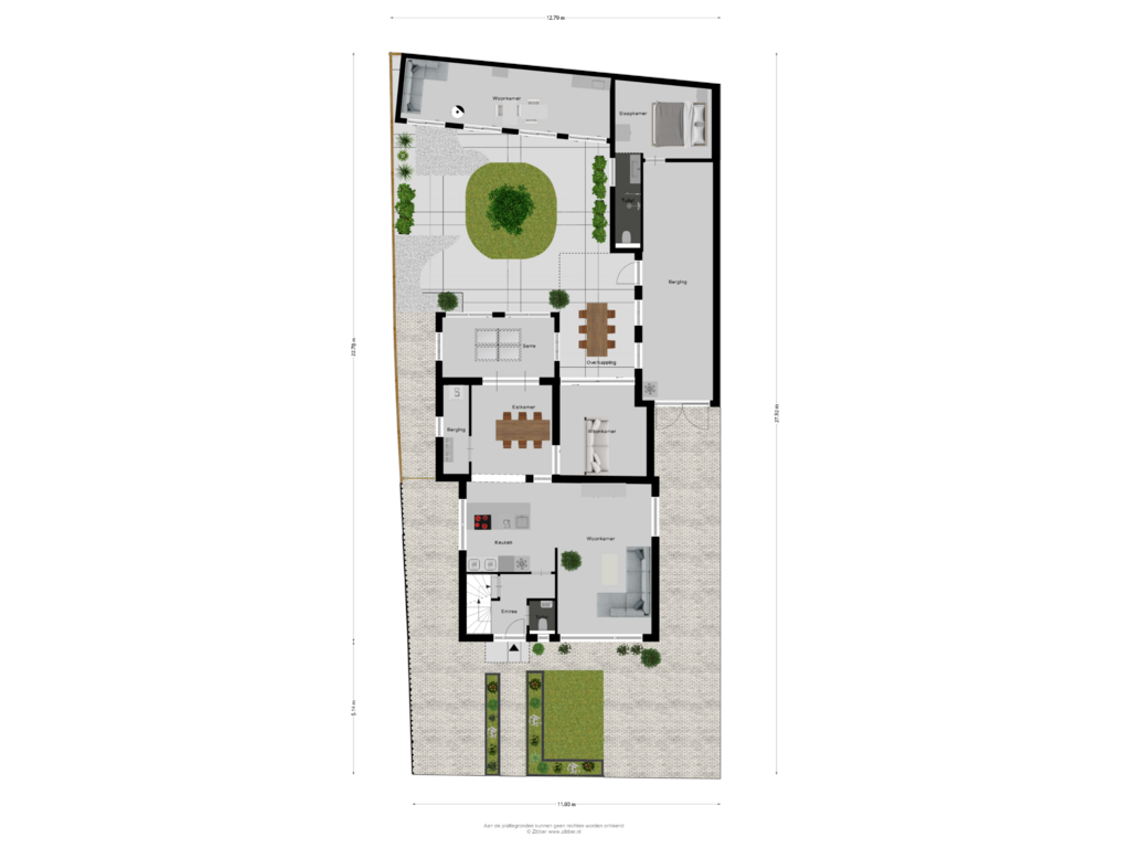 View floorplan of Begane Grond-tuin of Kerkeveldstraat 7