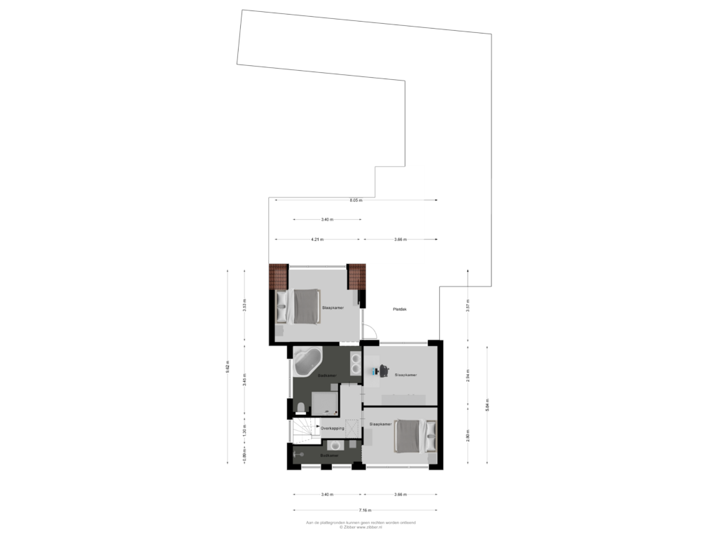 View floorplan of Eerste Verdieping of Kerkeveldstraat 7