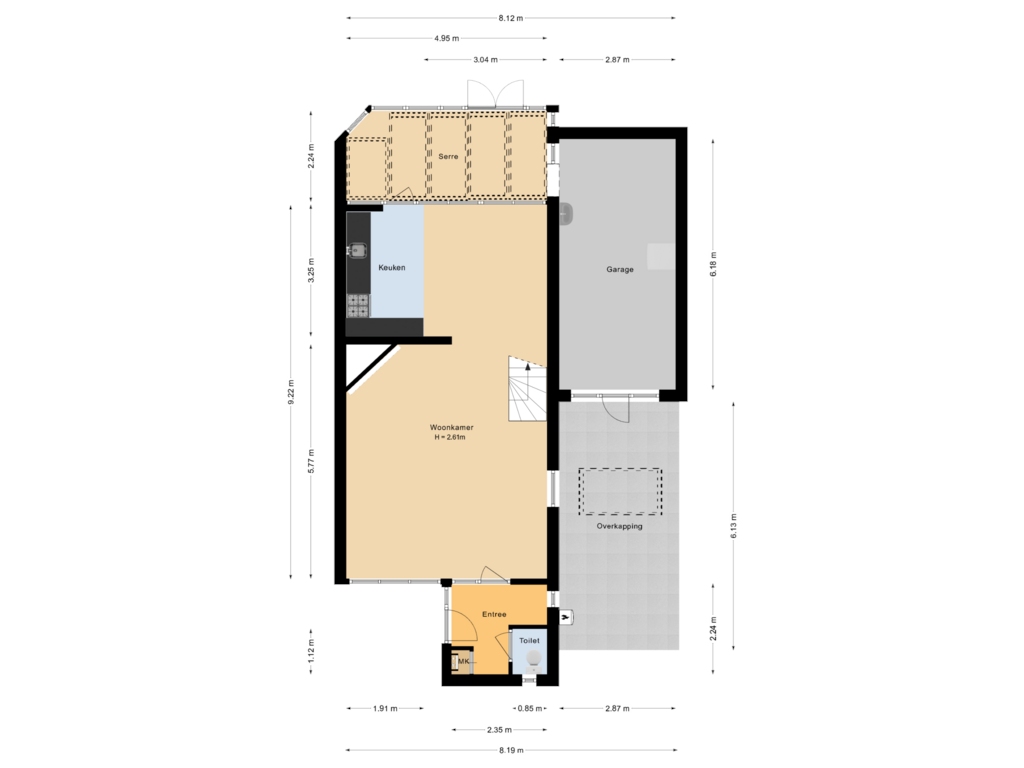 Bekijk plattegrond van Begane grond van De Prunus 58