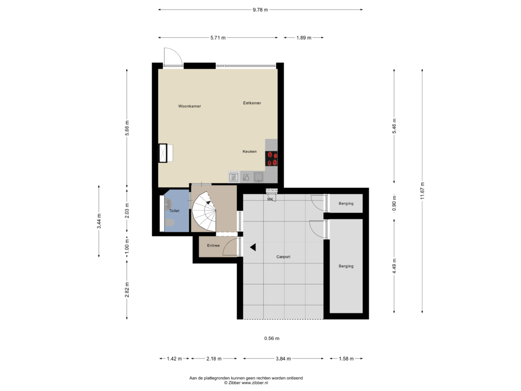 View floorplan of Begane Grond of De Wouden 82