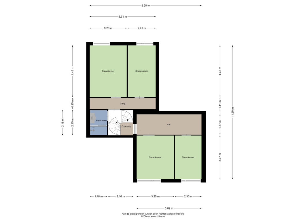 View floorplan of Eerste Verdieping of De Wouden 82