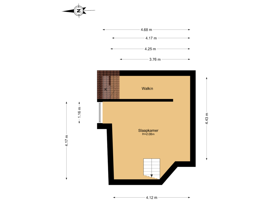 Bekijk plattegrond van Souterrain van Jansstraat 23