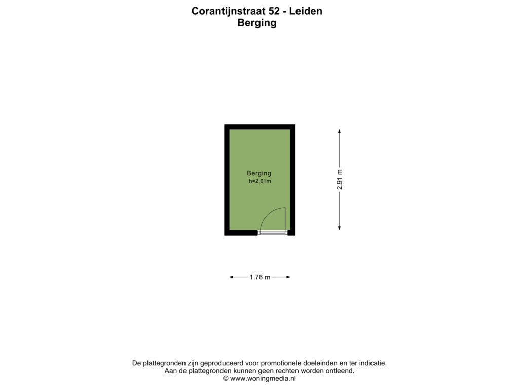 Bekijk plattegrond van Berging van Corantijnstraat 52