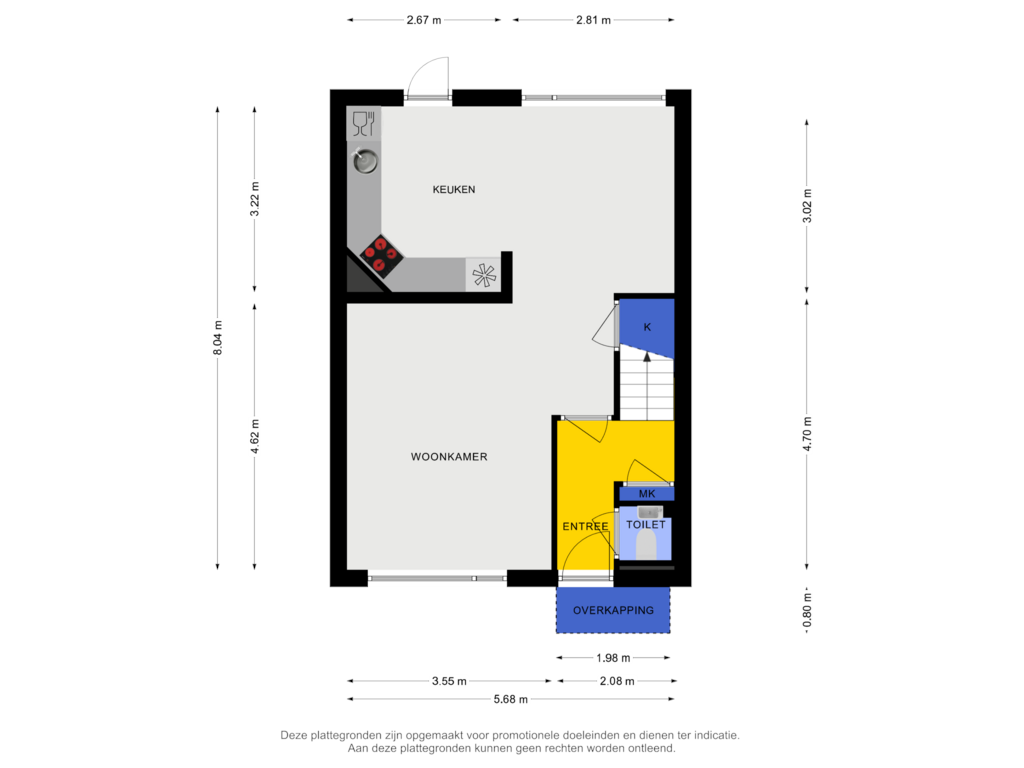 Bekijk plattegrond van BEGANE GROND van Achterhoven 32