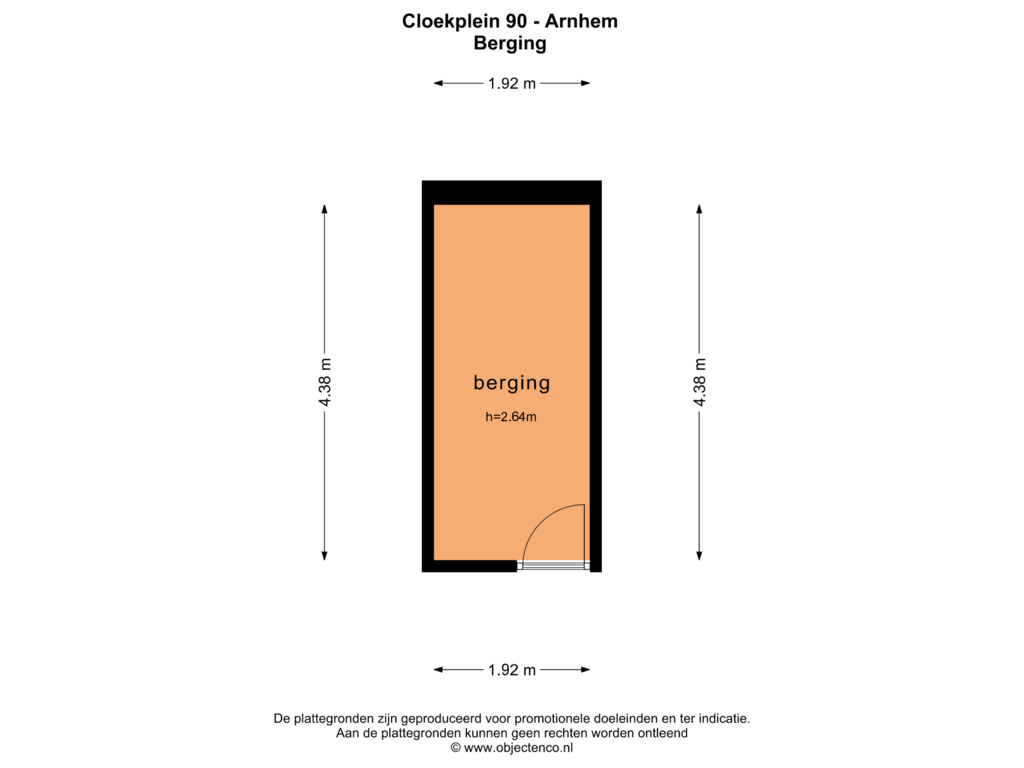 View floorplan of Berging of Cloekplein 90