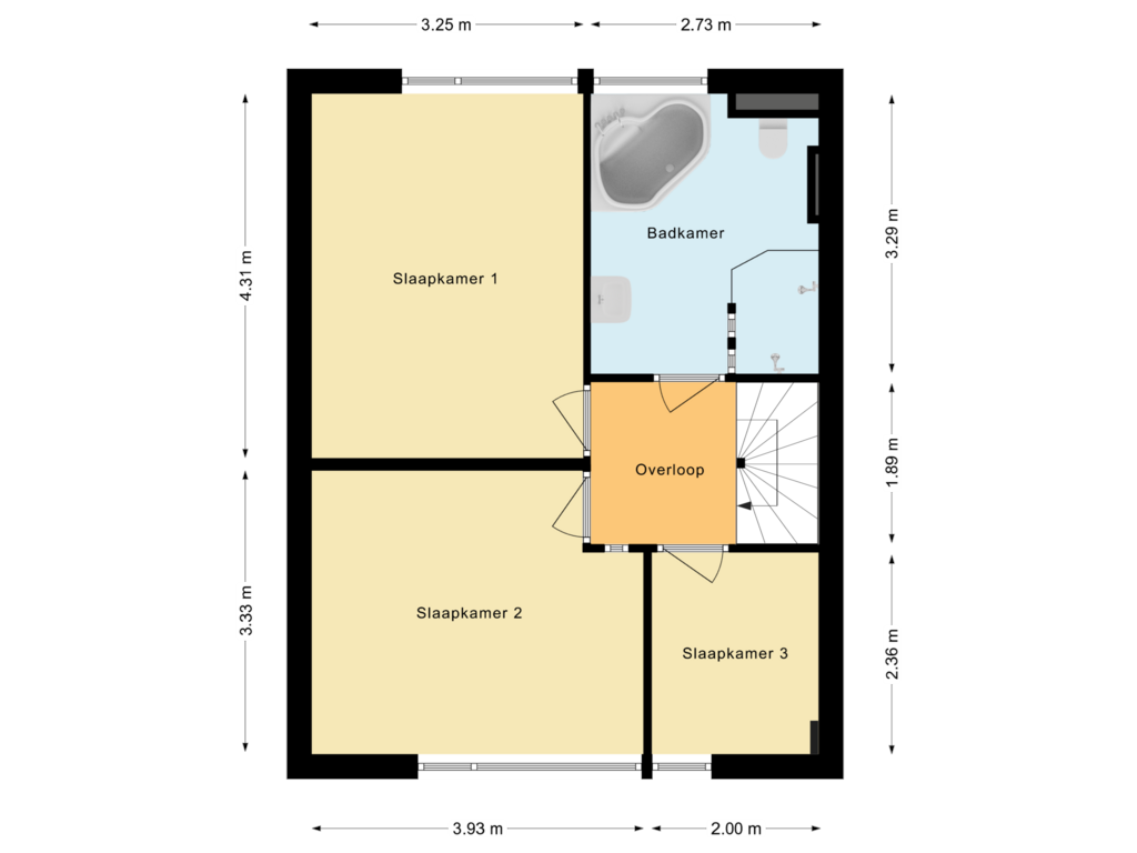 Bekijk plattegrond van Eerste Verdieping van Roskamp 30