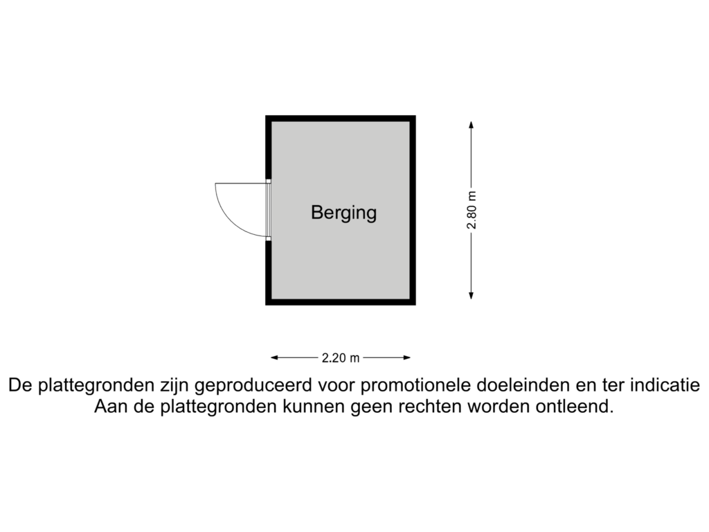 View floorplan of Berging of Spoorlaan 100-A