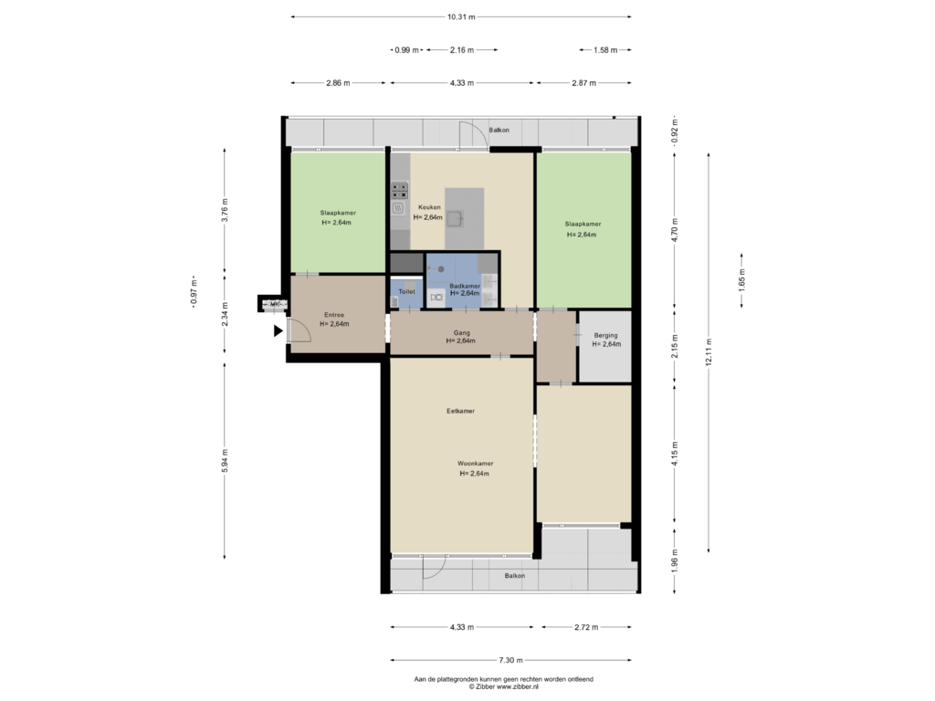 Bekijk plattegrond van Appartement van Akkerwinde 324