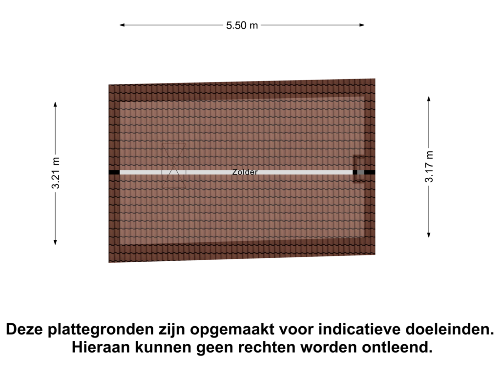 View floorplan of Zolder of Middenmolendijk 179