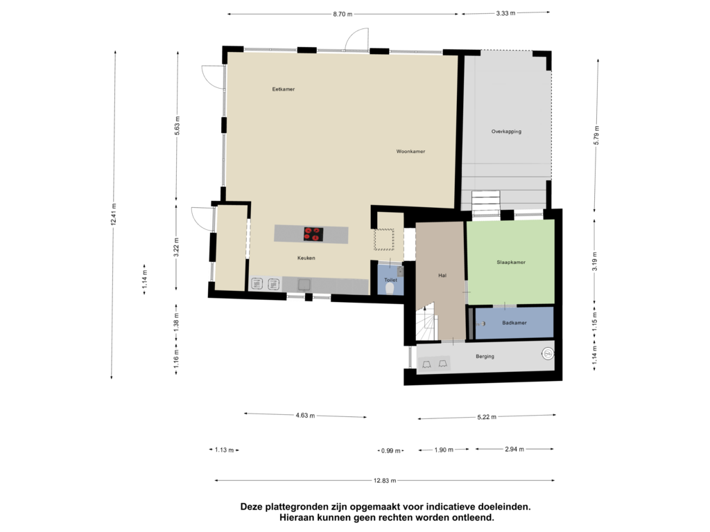 View floorplan of Souterrain of Middenmolendijk 179