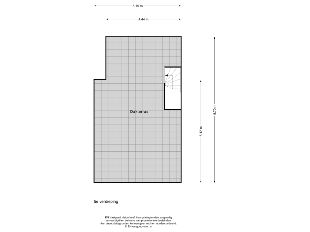 Bekijk plattegrond van 5e verdieping van Tweede Van der Helststraat 4-4