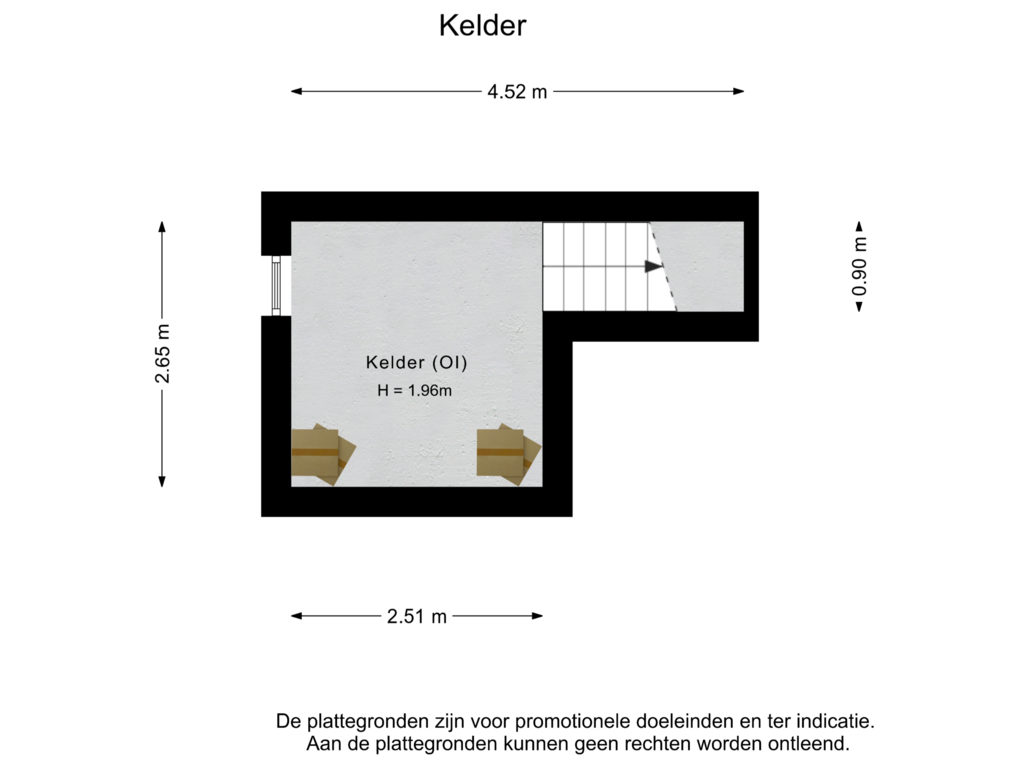 Bekijk plattegrond van Kelder van Voorstadslaan 204