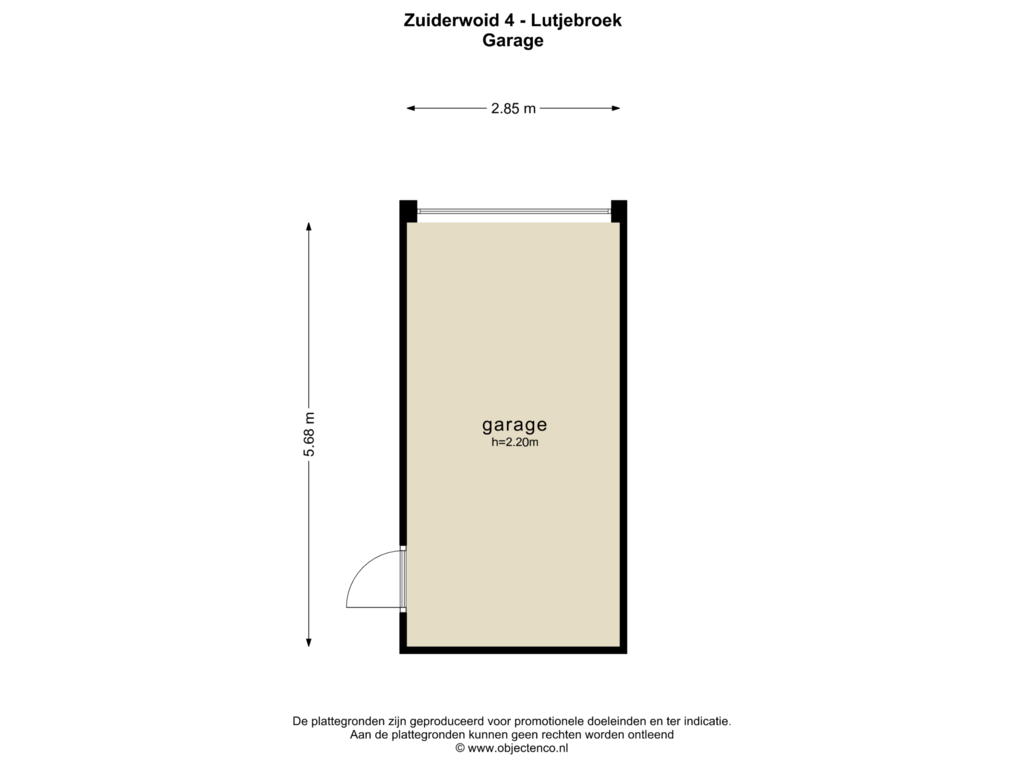 Bekijk plattegrond van GARAGE van Zuiderwoid 4