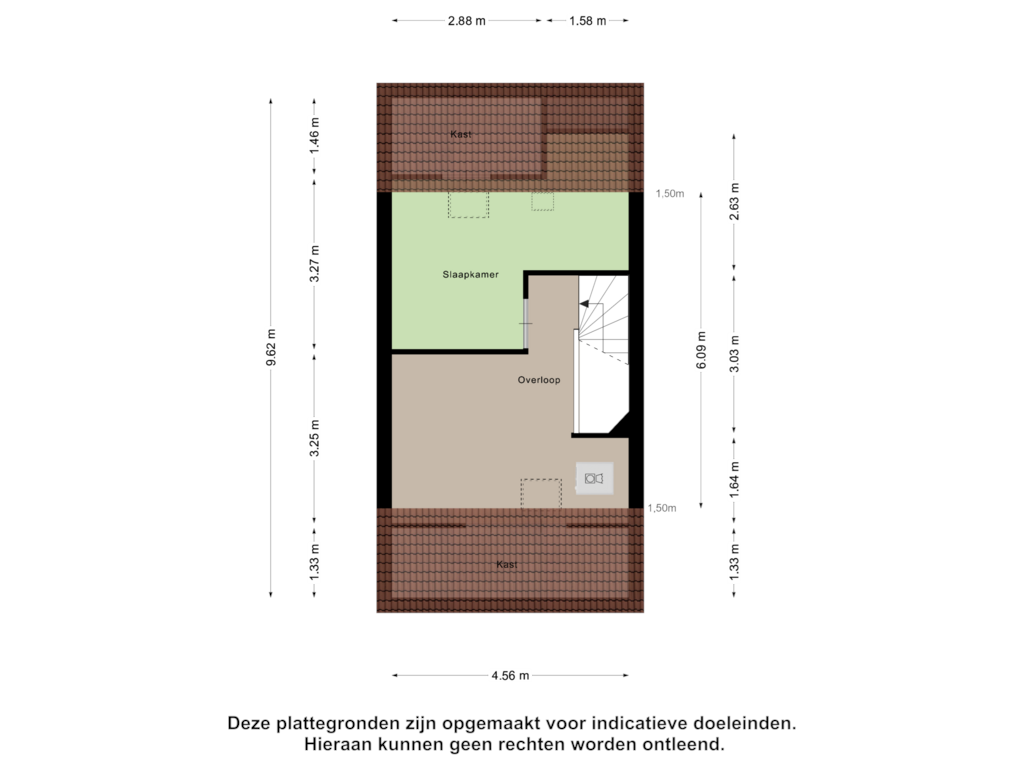 Bekijk plattegrond van Tweede Verdieping van Hendrik Copijnstraat 32