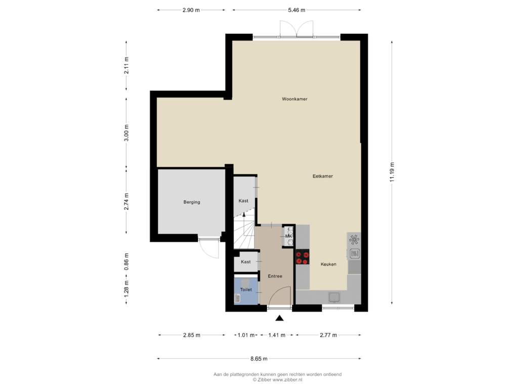 View floorplan of Begane Grond of Maneschijn 34