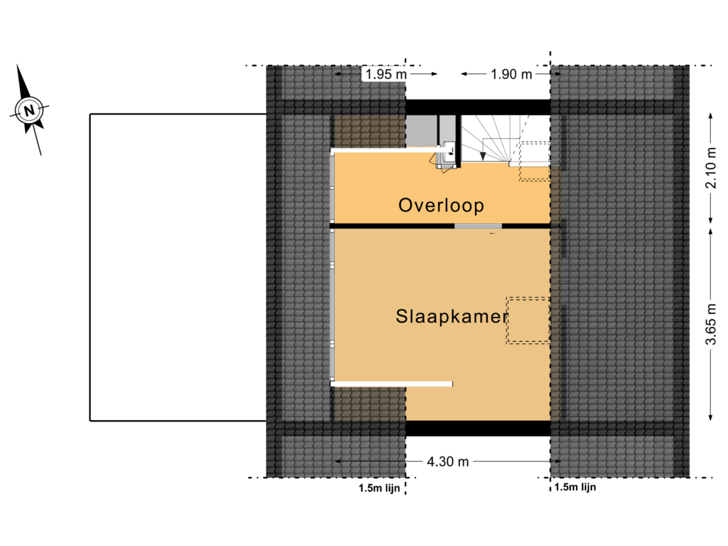 View floorplan of 2e Verdieping of Lange Voor 19