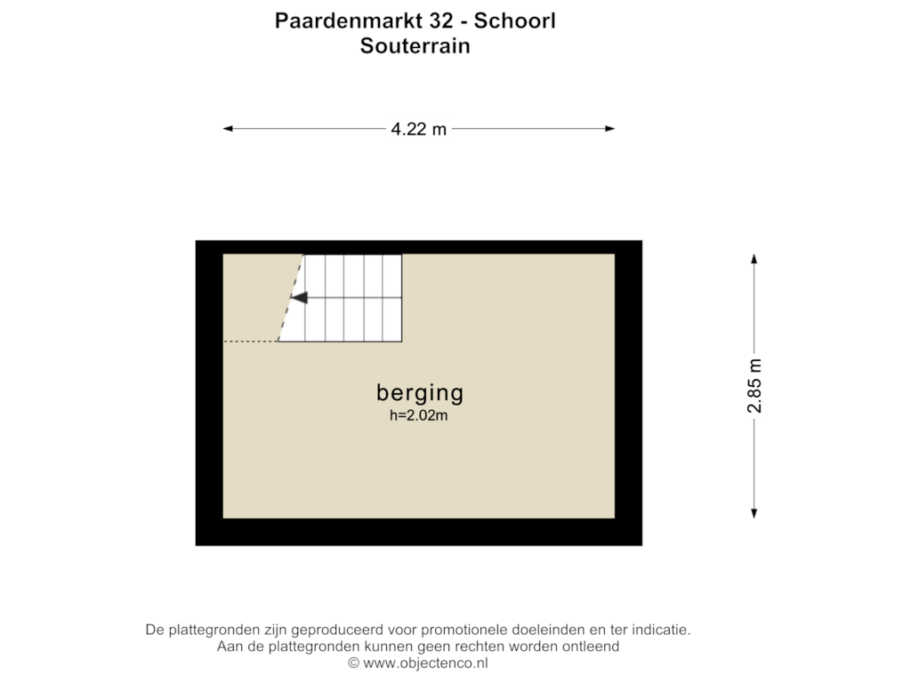 Bekijk plattegrond van SOUTERRAIN van Paardenmarkt 32