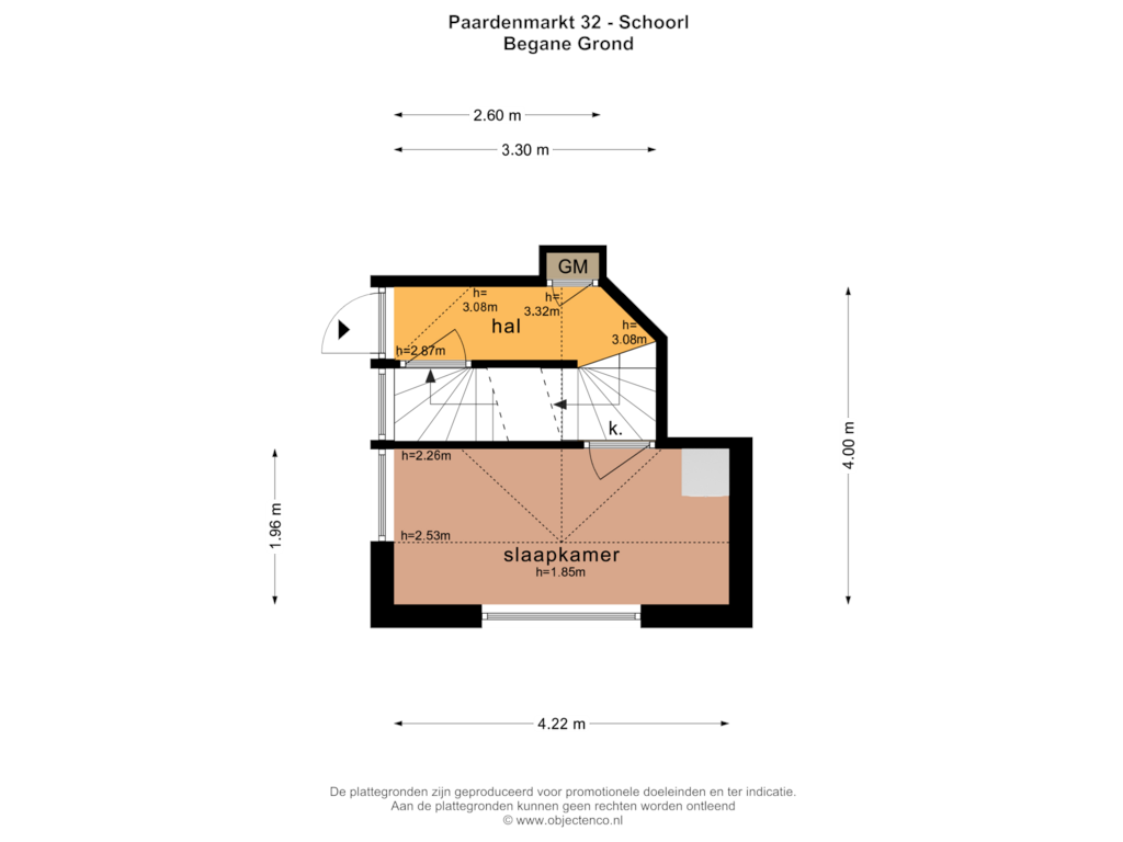 Bekijk plattegrond van BEGANE GROND van Paardenmarkt 32