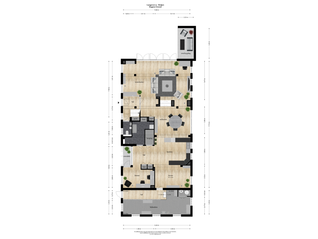 Bekijk plattegrond van Begane Grond van Langeven 9