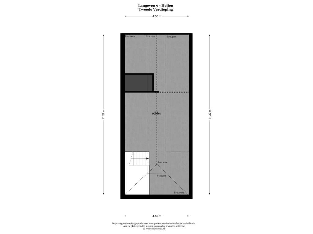 Bekijk plattegrond van Tweede Verdieping van Langeven 9