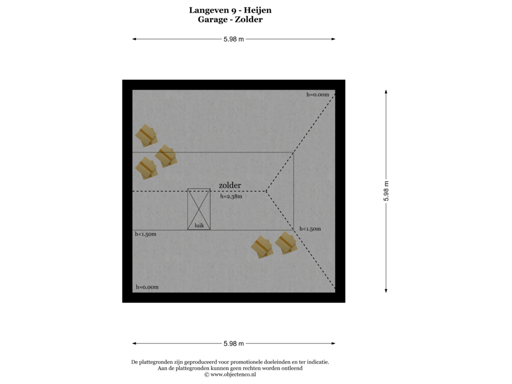 Bekijk plattegrond van Garage - Zolder van Langeven 9