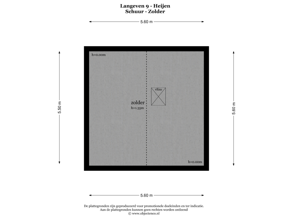 Bekijk plattegrond van Schuur - Zolder van Langeven 9