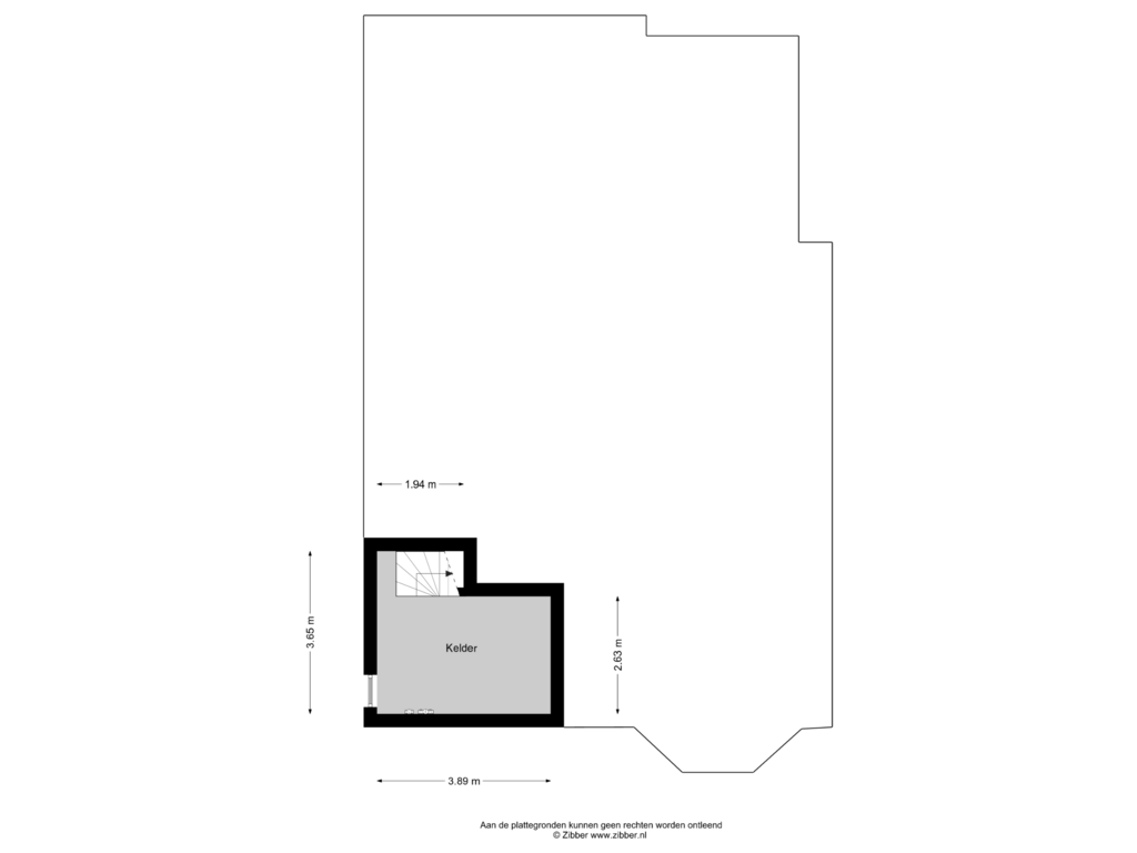 Bekijk plattegrond van Kelder van Haitsma Mulierlaan 3