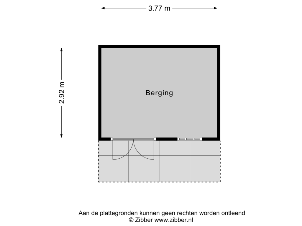 Bekijk plattegrond van Berging van Haitsma Mulierlaan 3