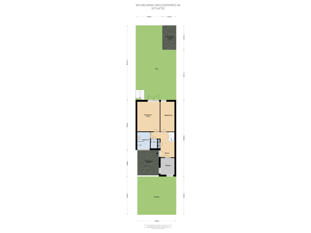 Bekijk plattegrond van Situatie van Wilhelmina Druckerweg 44