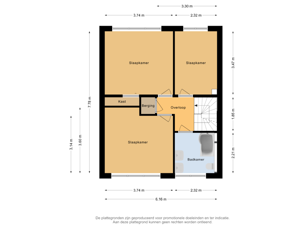 Bekijk plattegrond van Eerste verdieping van Gerbrandijlaan 45