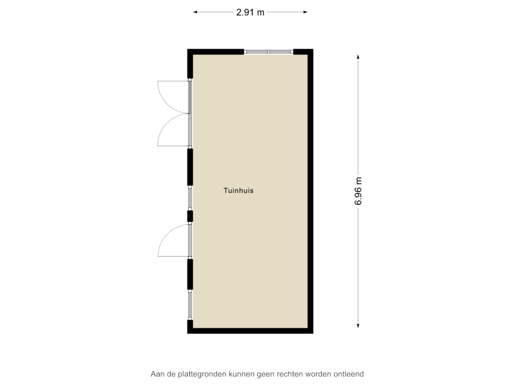 Bekijk plattegrond van Tuinhuis van Kerkhoflaan 46